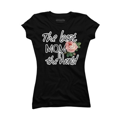 Junior's Design By Humans Mother's Day Best Mom in the World By bambino T-Shirt