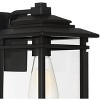 John Timberland North House Mission Outdoor Wall Light Fixture Matte Black Metal 12" Clear Glass Panels for Post Exterior Barn Deck House Porch Yard - 3 of 4