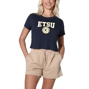 Women's East Tennessee State University Collegiate Seal Crop Top T-Shirt - 1 of 4