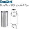DuraVent DuraBlack 24 Inch Long x 8 Inch Diameter Single Wall Wood Burning Stainless Steel Stove Pipe Connector to Vent Smoke and Exhaust - 4 of 4