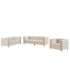 3-Pieces Couches for Living Room Chair, Loveseat and Sofa Dutch Velvet Top- Morden Fort - 2 of 4
