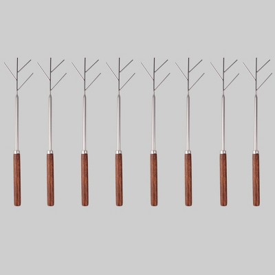 8ct Telescoping Stainless Steel Smores Sticks - Bullseye's Playground™