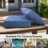 POCASSY 6" Outdoor Cushion Set, 24"x24" Replacement Water Resistant Zippered Cushion for Chairs - 3 of 4