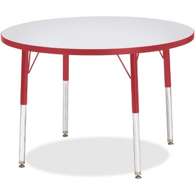 Jonti-Craft Berries Adult Height Color Edge Round Table (36 x 36) in Red