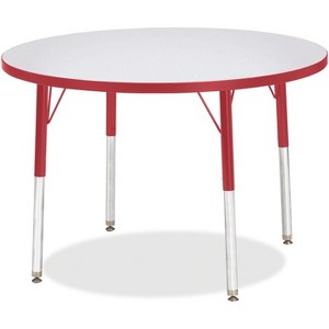 Jonti-Craft Berries Adult Height Color Edge Round Table (36 x 36) in Red - 1 of 2