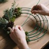 12 Pack 18'' Metal Wreath Frame Wire Wreath Rings New Year Party Home Decor Green - 2 of 4