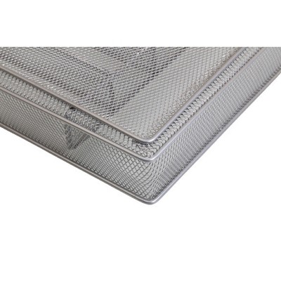 YBM Home 5 Compartment Sectional Wire Mesh Silver Drawer Organizer - Thumbnail 3