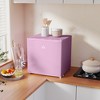 HOMCOM Mini Freezer Countertop, 1.1 Cu.Ft Compact Upright Freezer with Removable Shelves, Reversible Door for Home, Dorm, Apartment and Office, Pink - 2 of 4
