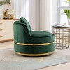 CAVINAS Accent Chair, 360 Degree Swivel Accent Chair Velvet Modern Upholstered Barrel Chair Over-Sized Soft Chair with Seat Cushion - 2 of 4