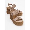 Olien - Beige Suede Leather Platform Espadrilles (Women) | Forever & Always Shoes - 2 of 4