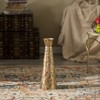 Brushed Paint Unique Straight Design Metal Decorative Floor Vase Flower Holder for Entryway, Living Room - 2 of 4