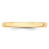 Black Bow Jewelry 2mm to 6mm 14K Yellow Gold Lightweight Half Round Standard Fit Band - 2 of 4