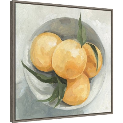 22" x 22" Fruit Bowl I Canvas Wall Art with Polystyrene Frame