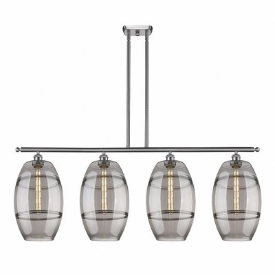 Vaz - 4 Light Stem Hung Island In Industrial Style-19 Inches Tall and 48.25 Inches Wide