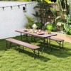 Costway 6 ft Plastic Folding Bench with 1320 LBS Capacity Handle & Lock For Outdoor Camping - 2 of 4