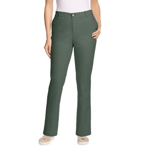 Woman Within Plus Size Petite Adjustable Waist Straight-Leg Chino - 1 of 4