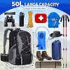50L Hiking Backpack Waterproof Camping Backpack for Men Women Lightweight HIking Daypack - 2 of 4