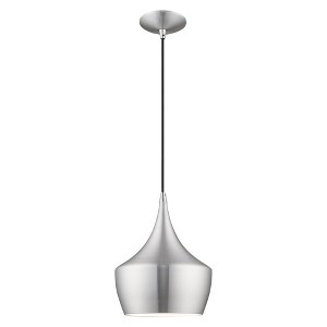 Livex Lighting Waldorf 1 - Light Chandelier in  Brushed Aluminum - 1 of 2