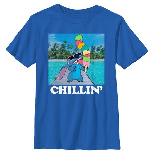 Boy's Lilo & Stitch Ice Cream Lover Chillin' T-Shirt - 1 of 4