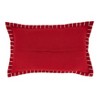 12"x20" Oversize Minimalist Chic Chunky Whip Stitch Poly Filled Lumbar Throw Pillow Red - Saro Lifestyle - 2 of 3