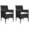 vidaXL Bistro Set Black, Cream - 3 of 4