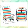 VisioGear Outdoor Portable Chairs, Folding Beach Chair with Side Pouches, Foldable Camping Chair with Headrest, Rainbow Stripes, 24.8"*25.6"*32.28" - 3 of 4