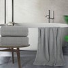 Microfiber Oversize Quick Dry Lint Free Bath Towel, 60x30in, Set of 2 Gray, Waffle Weave - 4 of 4