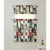 Kate Aurora Holiday Living Complete Classic Merry Christmas 3 Pc Kitchen Curtain Tier And Valance Set - 56 in. W x 36 in. L - 2 of 3