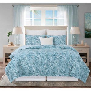 C&F Home Azzurra Marine Coastal Cotton Blend King Bed 3-Piece Quilt Set - 1 of 1