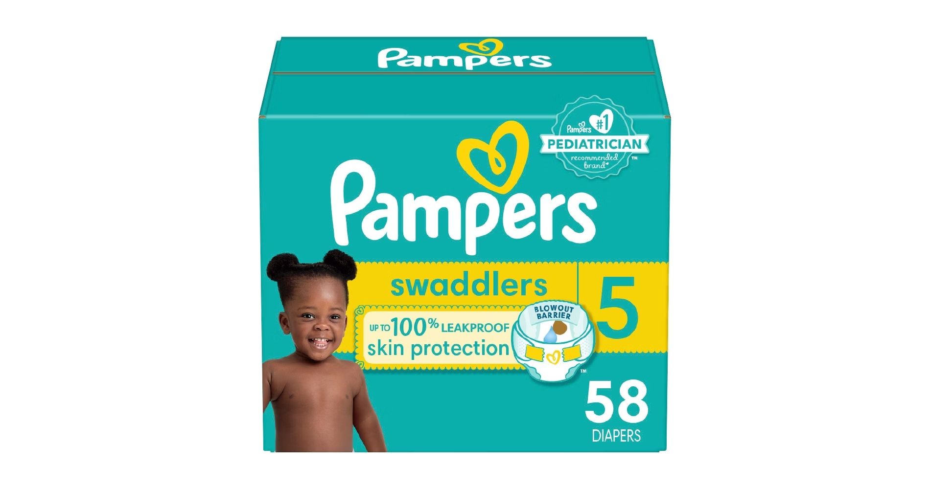 Pampers Swaddlers Sensitive Disposable Diapers - Size 5 - 58ct
