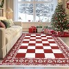 Rugs for Living Room, Washable Rug for Christmas Decor, Indoor Non Slip Carpet, Checkered Soft Low Pile Rug for Entryway, Bedroom, Dining Room - 2 of 4