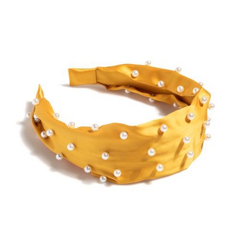 Shiraleah Yellow Wide Pearl Headband : Target