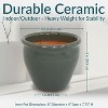 Sunnydaze Chalet Outdoor/Indoor High-Fired Glazed UV- and Frost-Resistant Ceramic Planters with Drainage Holes - 2-Pack - 3 of 4