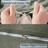 Olive Green King Duvet Cover Set - Soft Prewashed, 3 Piece, Zipper Closure, 104x98 Inches, 2 Pillow Shams - 3 of 4