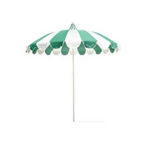 MINNIDIP Round Scalloped Market Patio Umbrella - Topiary - 1 of 4