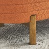 CAVINAS Oval Storage Ottoman Bench with Rubber Wood Leg, Ottoman with Storage, Ottoman Foot Rest for Bedroom - 3 of 4