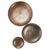 Set of 3 Metal Plate Large Metallic Disk Wall Decors - Olivia & May - image 3 of 4