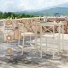 Outdoor Bar Stools Set of 2, 26 Inch All Weather HDPS Patio Counter Height Barstools with Back & Footrest, Aluminum Bar Stool Chairs - 3 of 4