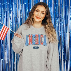 Simply Sage Market Women's Graphic Sweatshirt America 1776 Varsity - 1 of 4