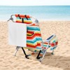 VisioGear Outdoor Portable Chairs, Folding Beach Chair with Side Pouches, Foldable Camping Chair with Headrest, Rainbow Stripes, 24.8"*25.6"*32.28" - 4 of 4