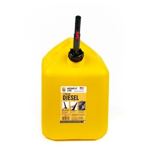 Midwest Can Diesel Can With FlameShield Safety System, Yellow, 5 Gallons - 1 of 4