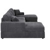 GDFStudio Carrie Modern 120" Corduroy Upholstered U-Shaped Sectional Sofa with 2 Chaise Lounges - 3 of 4