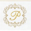 Linum Home Textiles 100% Turkish Cotton MONICA Gold Thread 2PC Embellished Hand Towel Set - 3 of 3