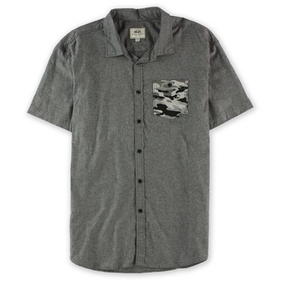 Ecko Unltd. Mens Woven Camo Pocket Button Up Shirt