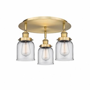 Bell - 3 Light Flush Mount In Art Deco Style-9.25 Inches Tall and 16.75 Inches Wide - 1 of 1