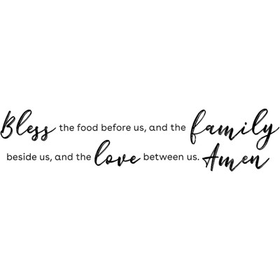 Kitchen Wall Stickers Wall Decals Decor, Bless Food, Family, Love Between Us (24.5 x 9 In)