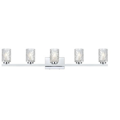 Elegant Lighting Cassie 41 inch Wall Sconce in Chrome