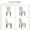 Upholstered Dining Chairs Set of 2, Dining Chairs with Nailhead Trim, Modern Fabric Dining Room Chair with Wood Legs, Mid-Century Accent for Kitchen - 3 of 4