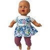 Doll Clothes Superstore Handmade Floral Sundress with Tights – Fits 14-15 Inch Baby Dolls - 2 of 4