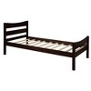 Twim Size Wood Platform Bed with Headboard and Wood Slat Support - 4 of 4